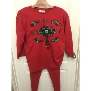 Miss & Mrs Women's L/S Pullover Pant Set One Size